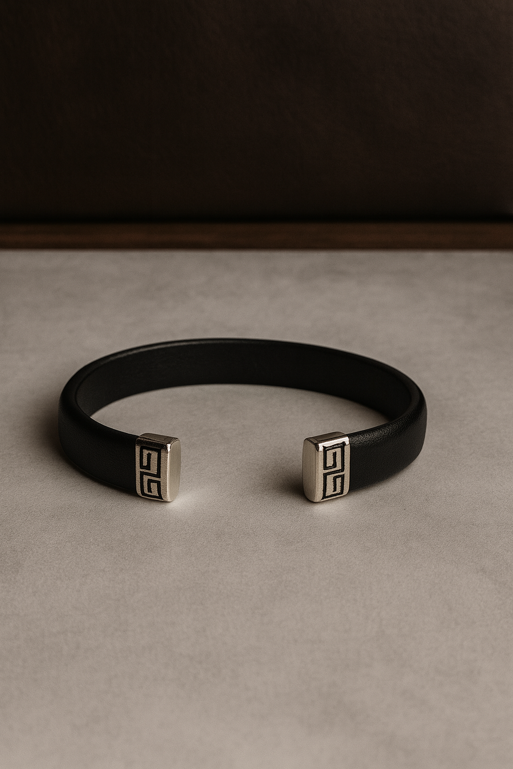 Bracelet en cuir & argent