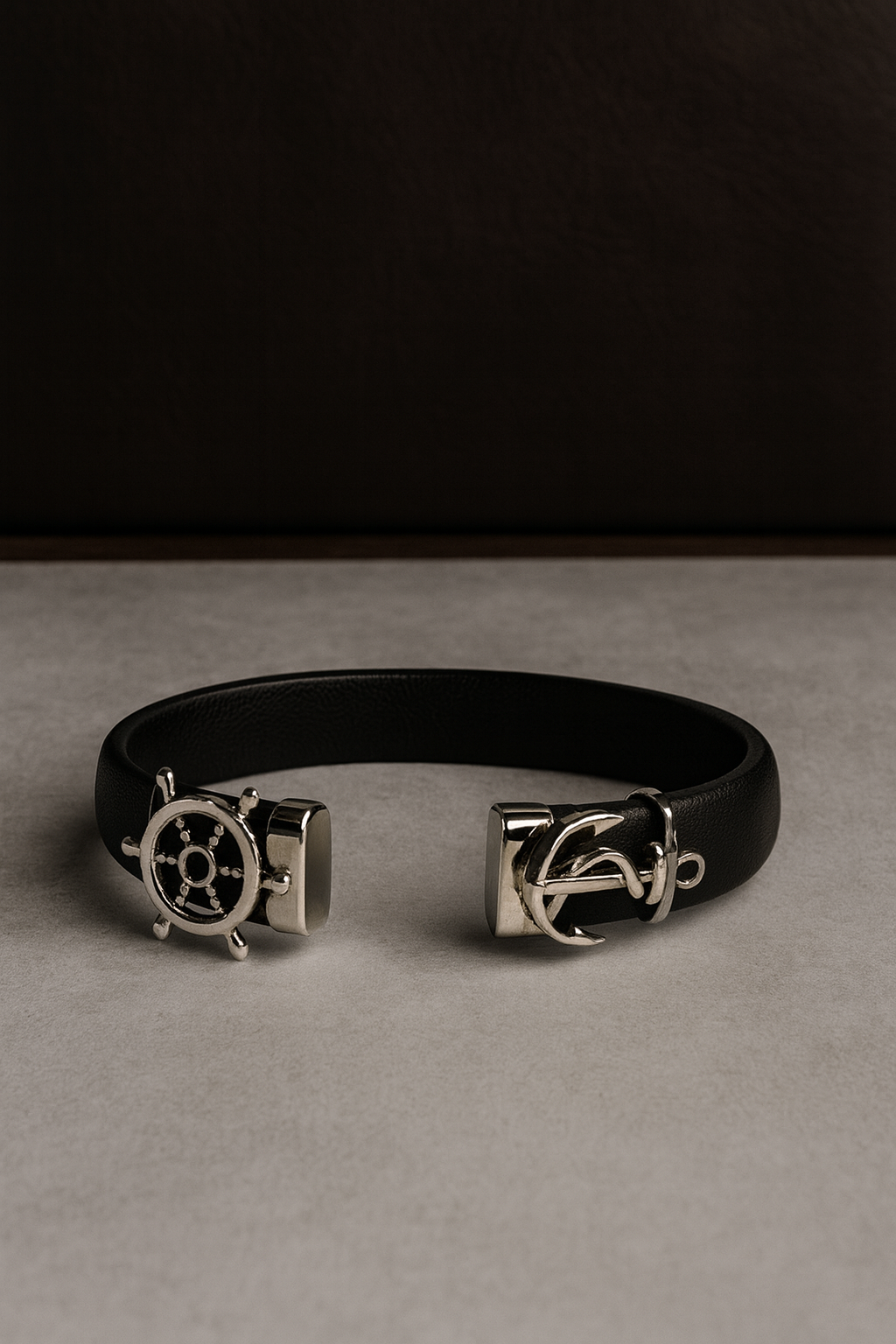 Bracelet en cuir & argent