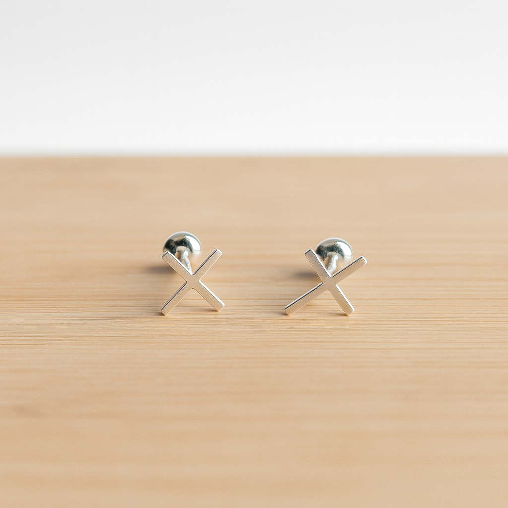 Clou d'oreille en argent