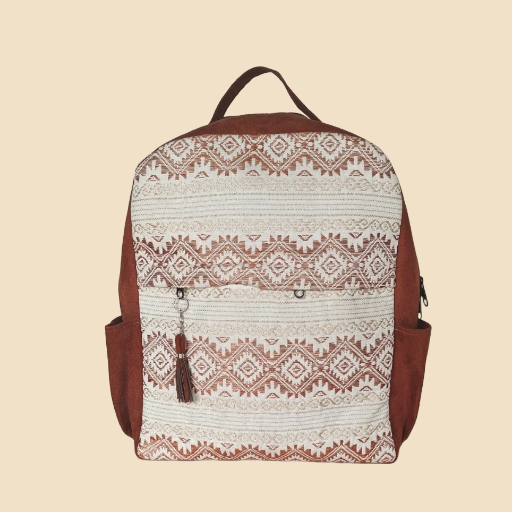 Sac tressé et cuir synthétique