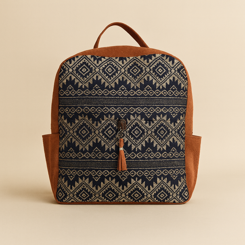 Sac tressé et cuir synthétique