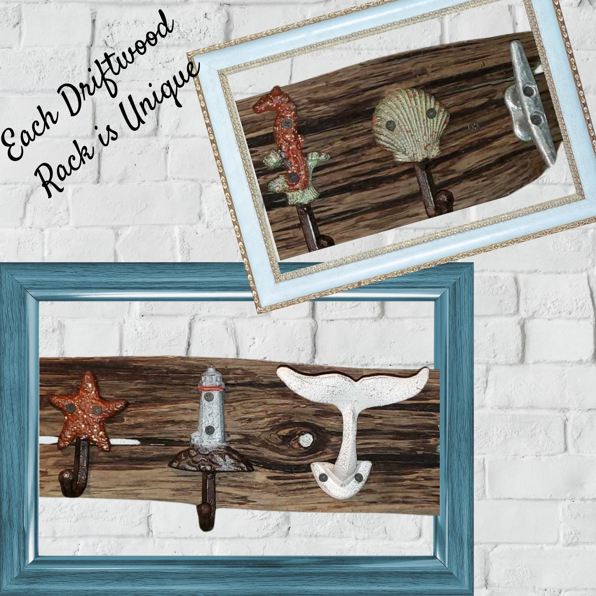 Rustic Nautical Wall Hook Rack-CUSTOM OPTIONS AVAILABLE