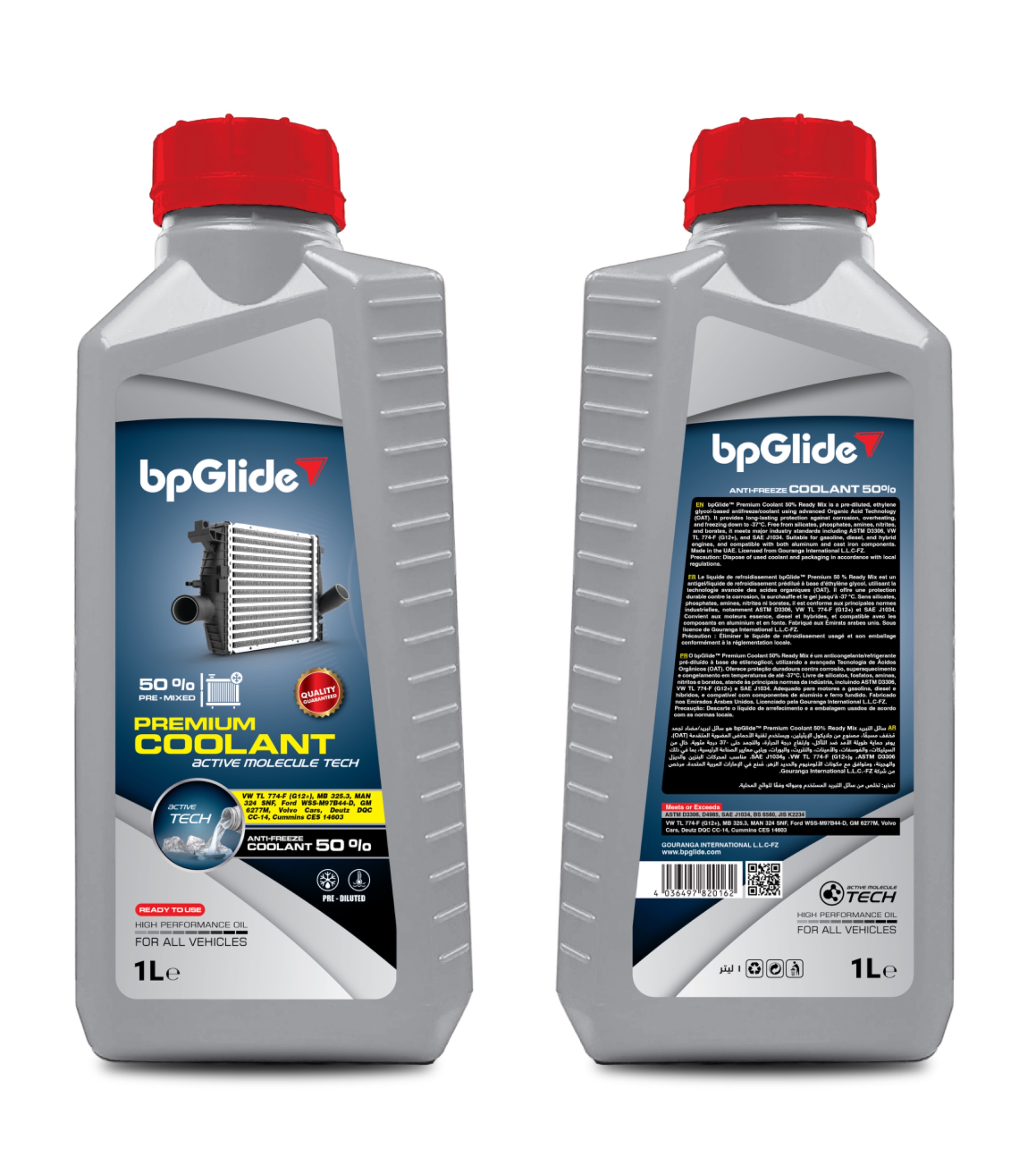 bpGlide™ Premium Coolant 50% Ready Mix - 12 X 1L