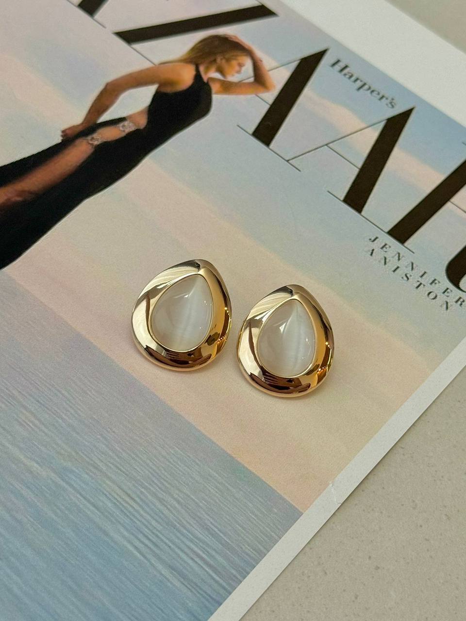 Elegant Teardrop Mother of Pearl Earrings