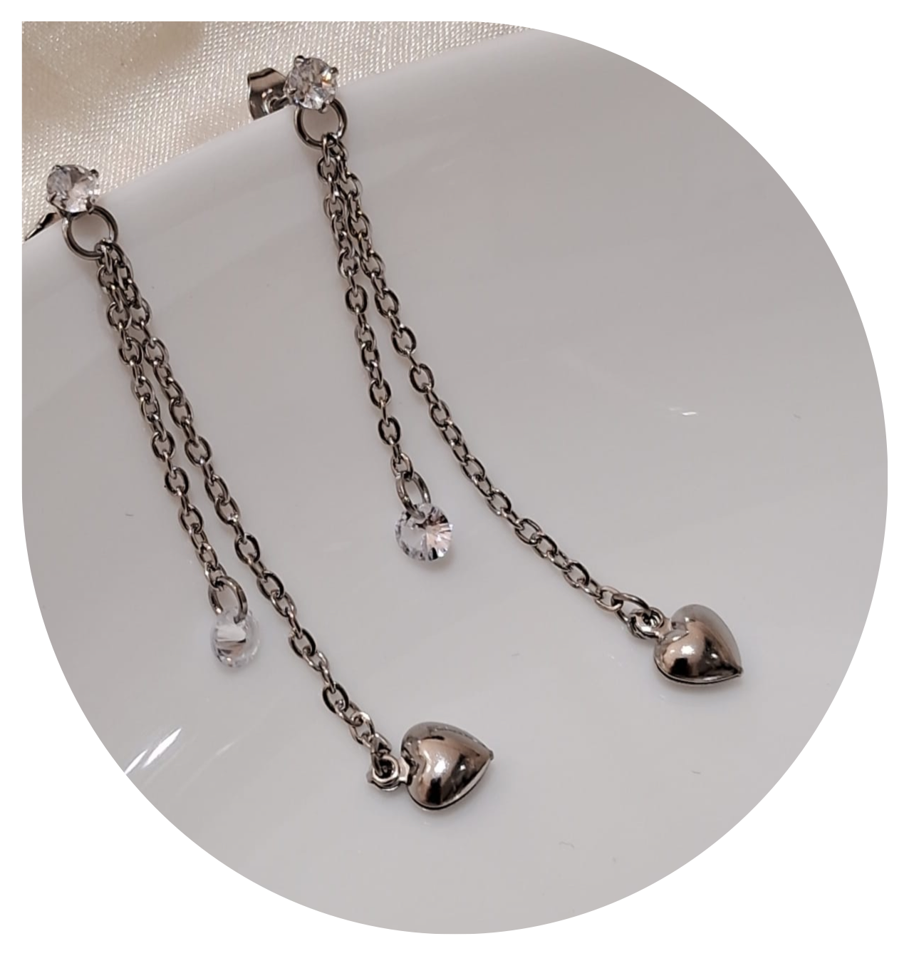 Elegant Heart Drop Earrings