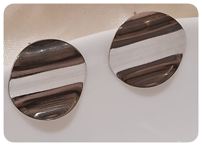 Striped Circular Earrings