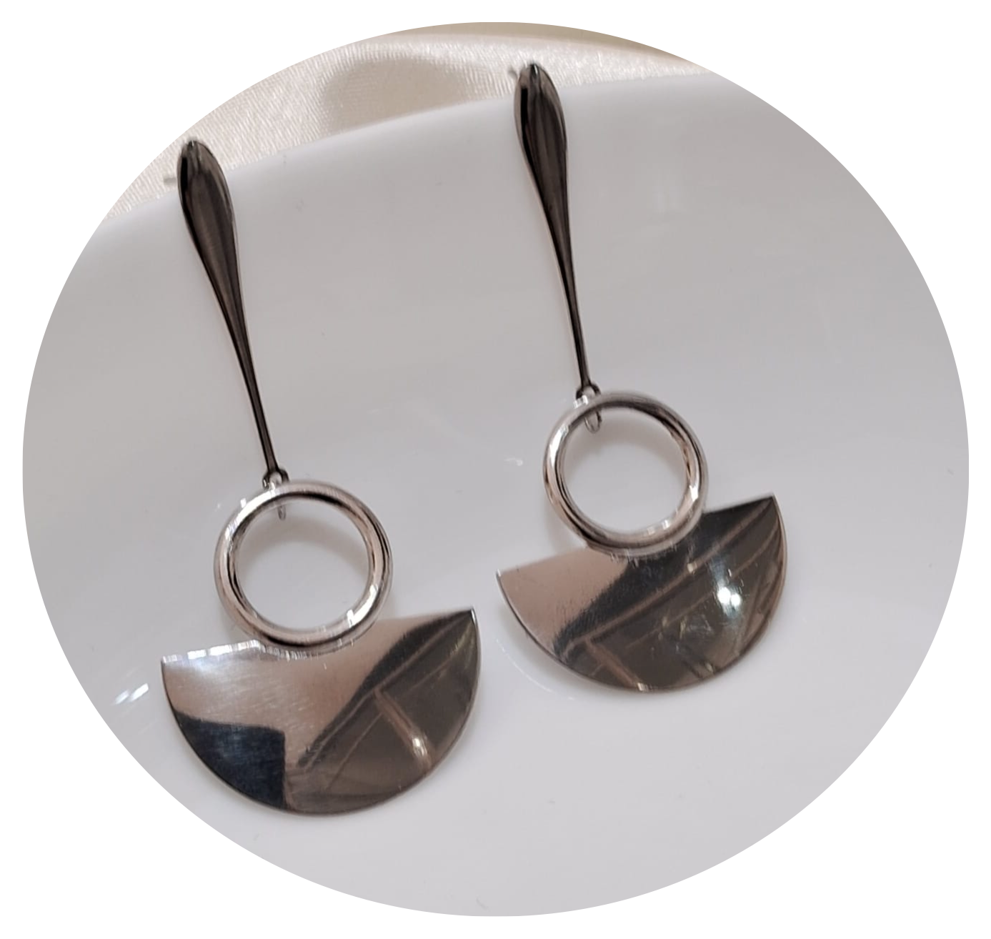 Silver Geometric Earrings