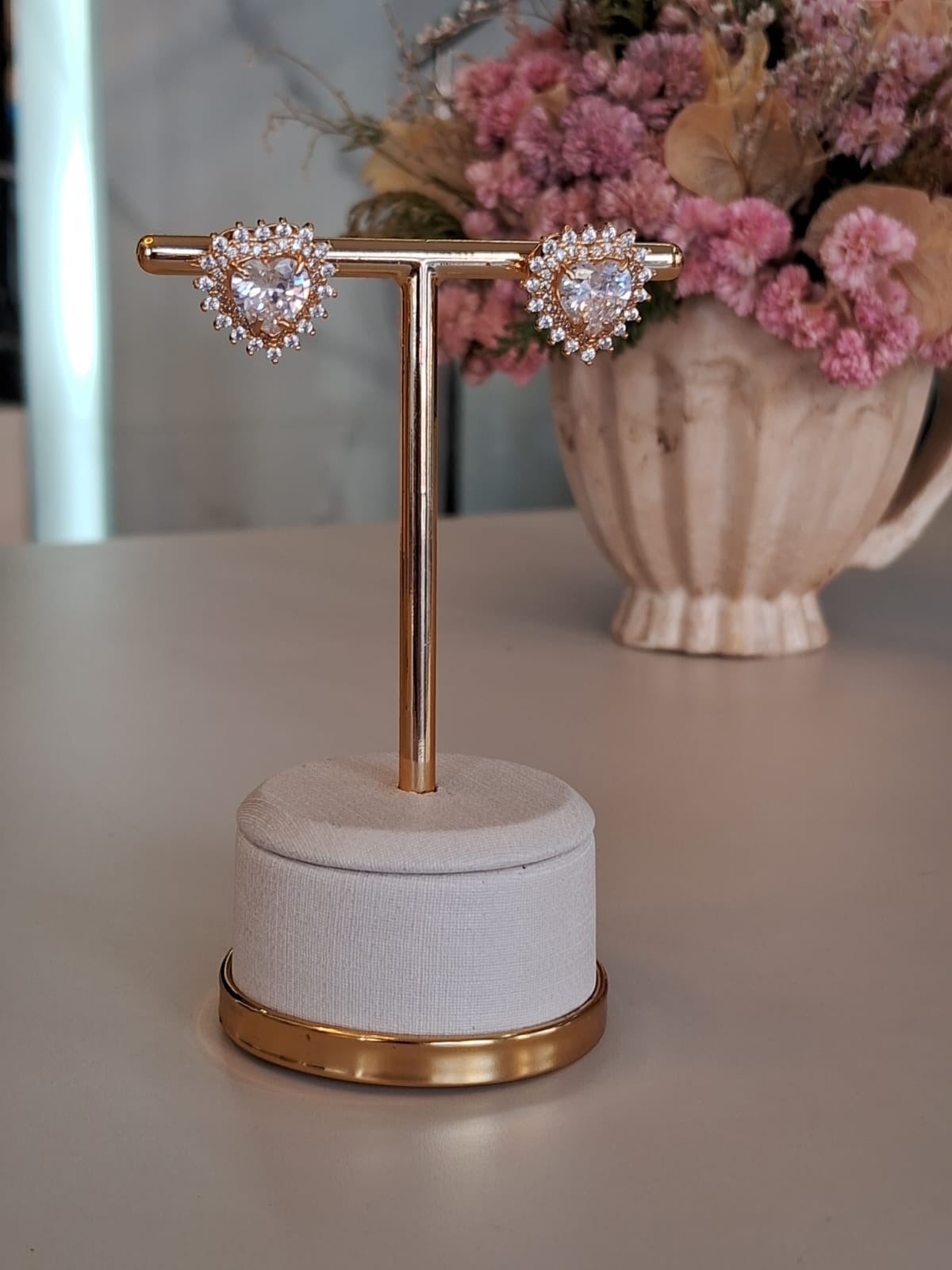 Heart-shaped Diamond Earrings