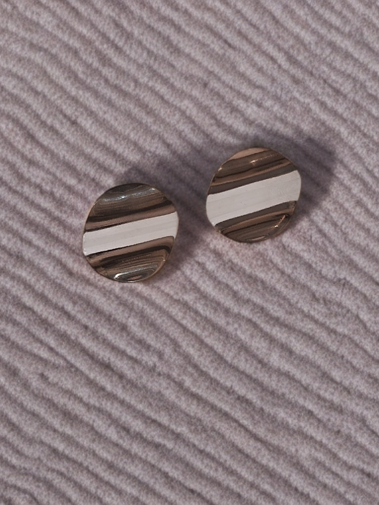 Striped Circular Earrings