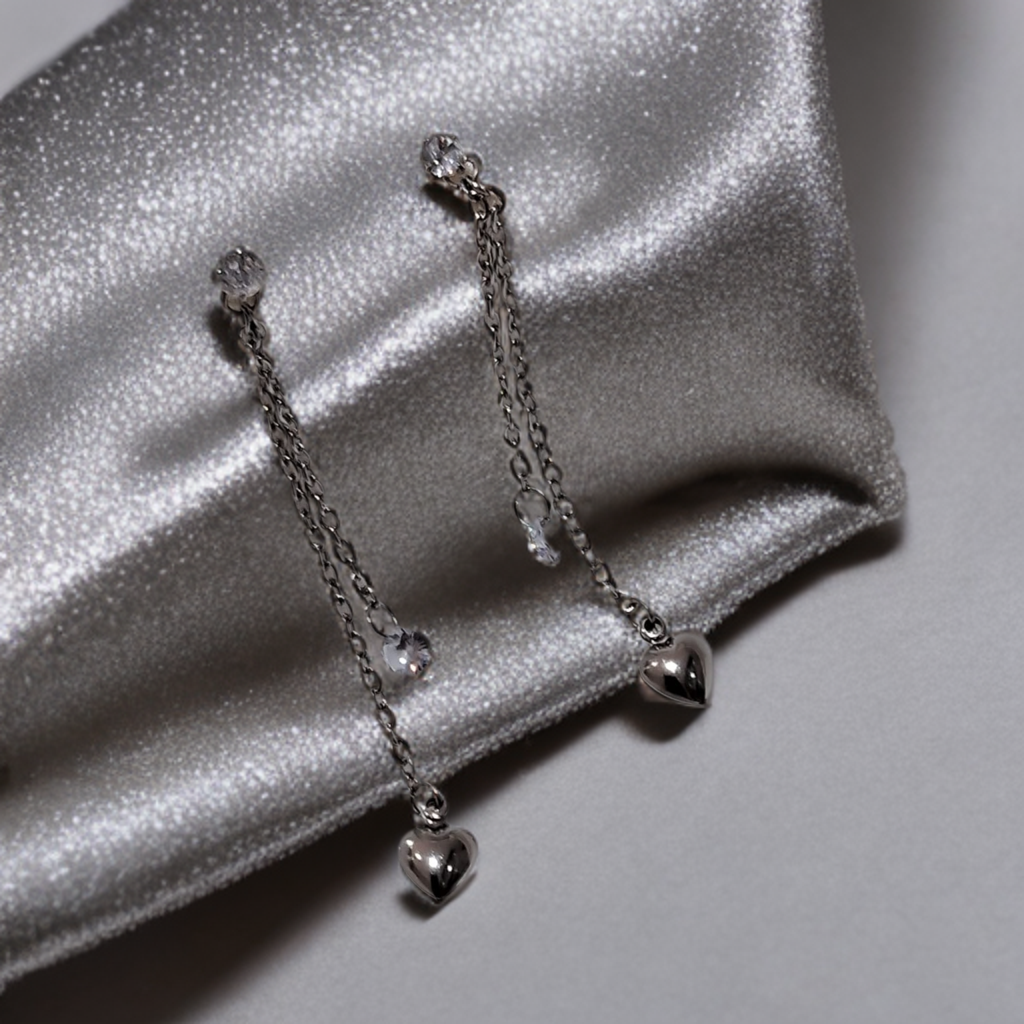 Elegant Heart Drop Earrings