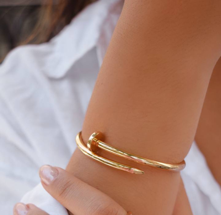 Gold Nail Bracelet