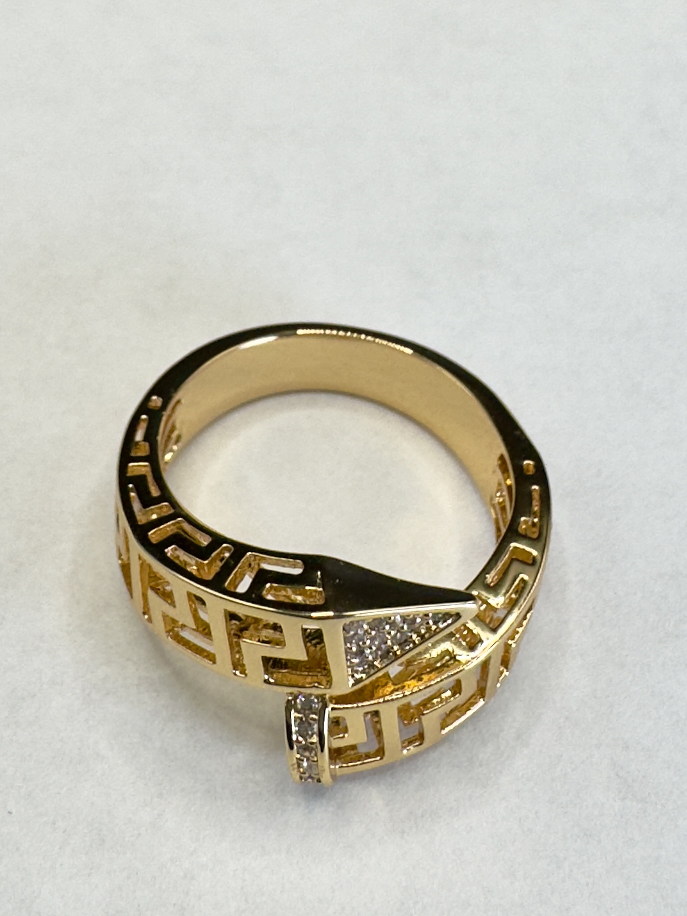 Gold Hoop Earrings and Ring