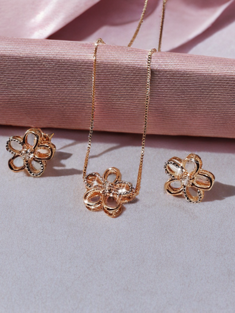 Elegant Floral Jewelry Set