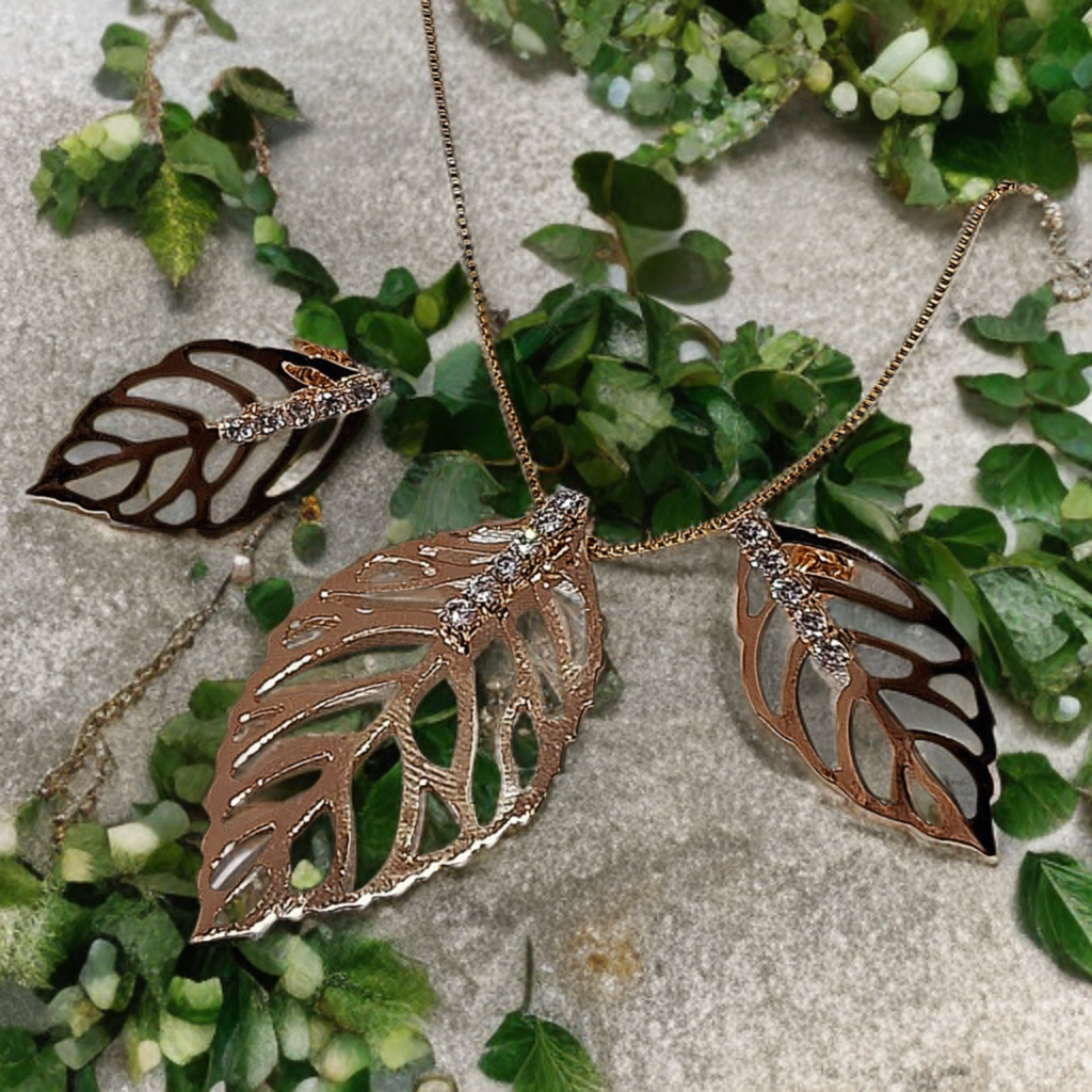 Gold Leaf Jewelry Set