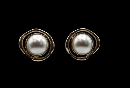 Gold and Pearl Earrings