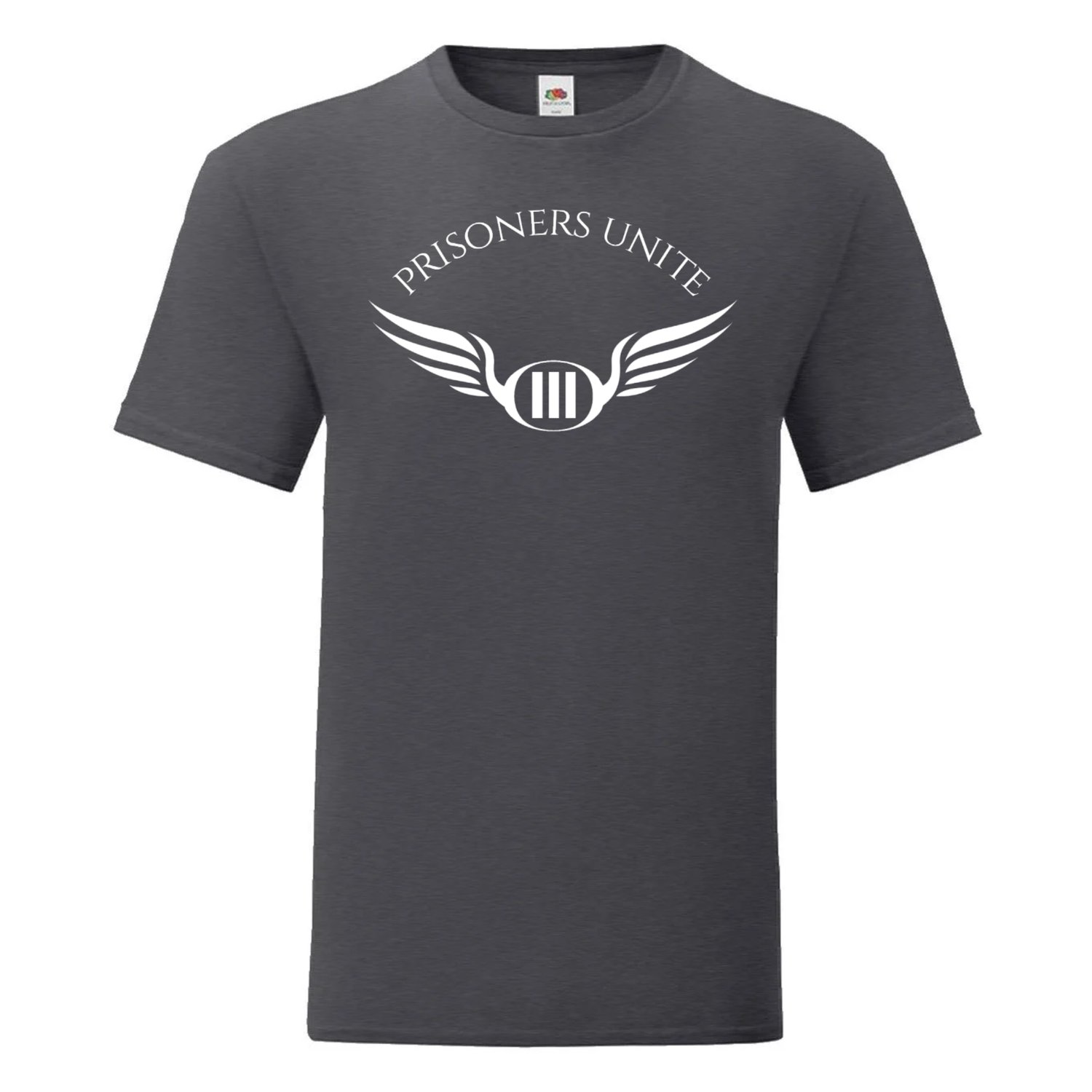 Gray (dark) T-Shirt with Prisoners Unite Logo