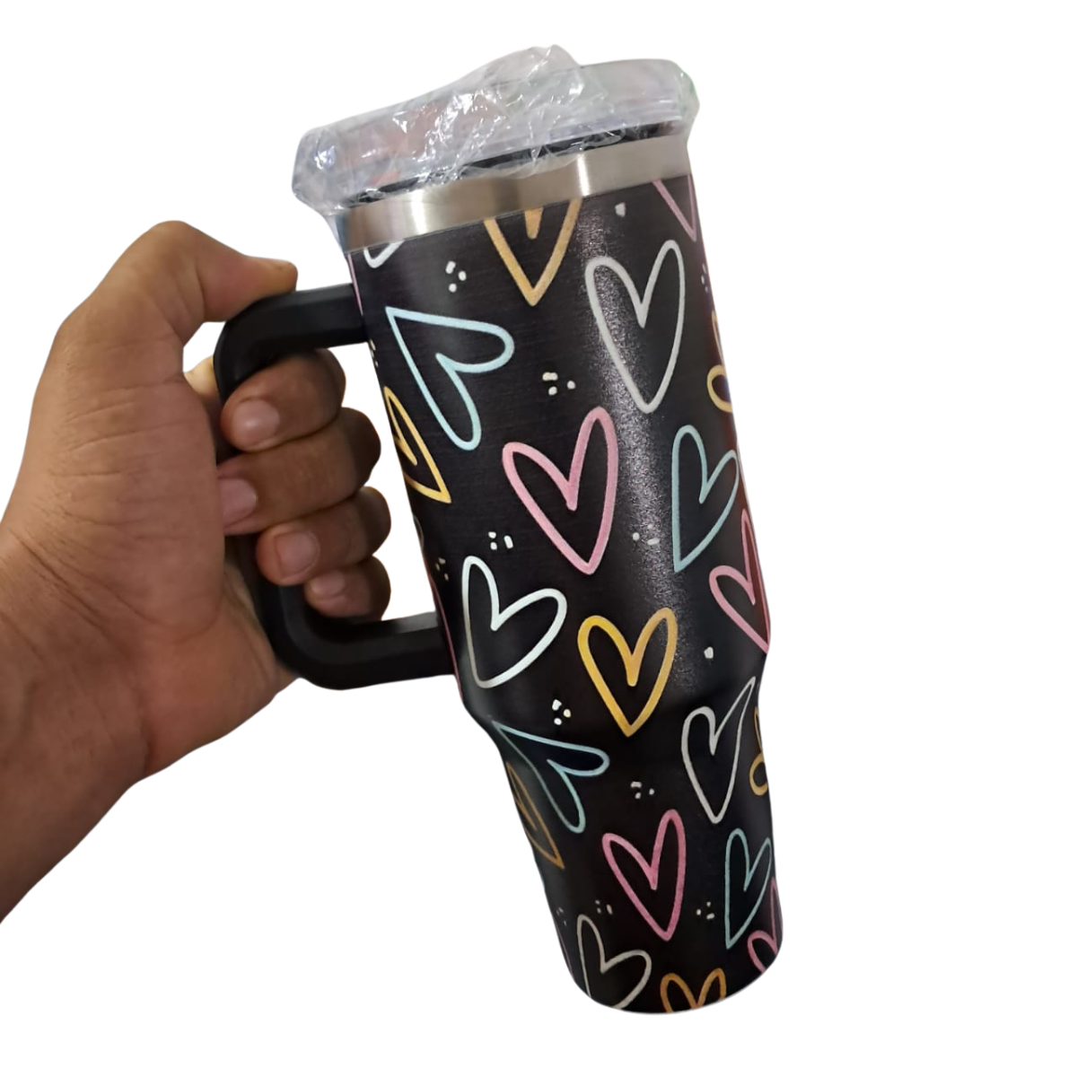 Copo térmico estampado com alças