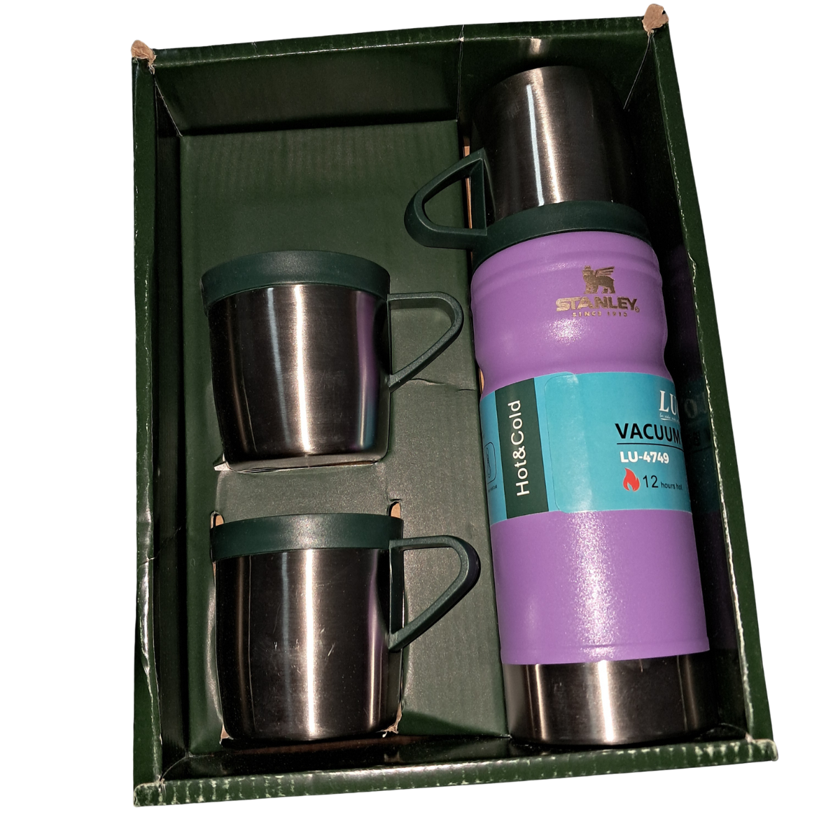 Garrafa térmica Stanley com 2 canecas