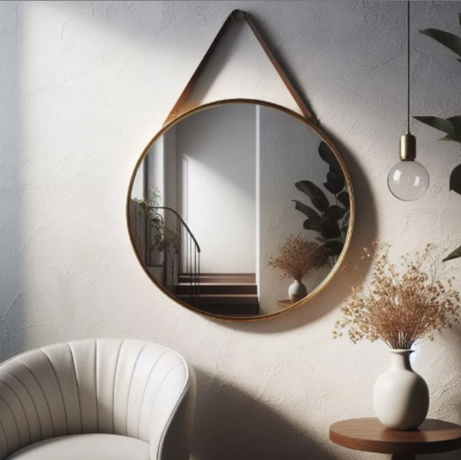 Espelho Redondo com Suporte