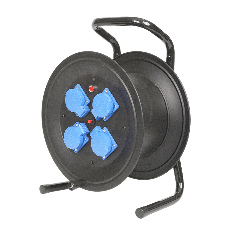 Electric Cable Reel with 4 Sockets