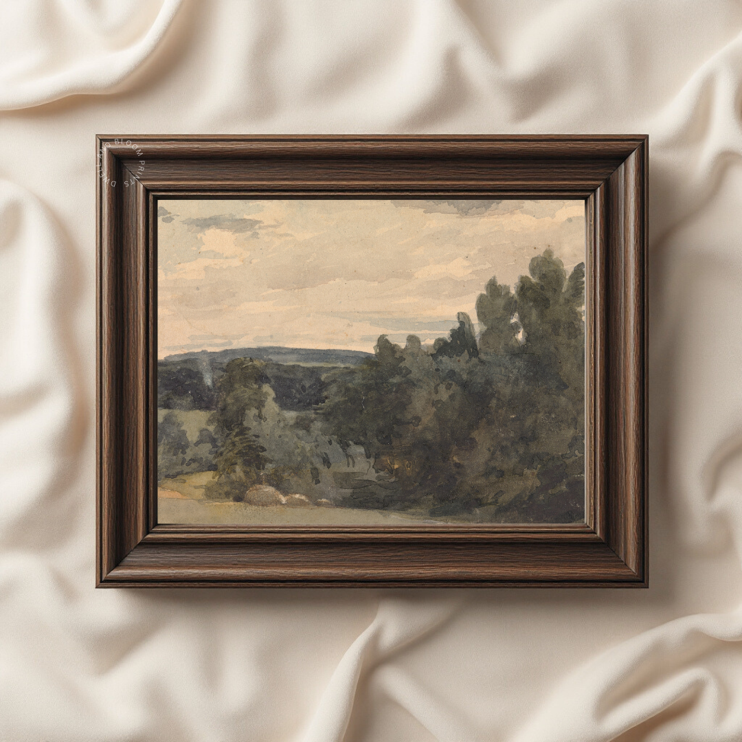 Vintage Landscape Art Print | Antique Landscape Painting