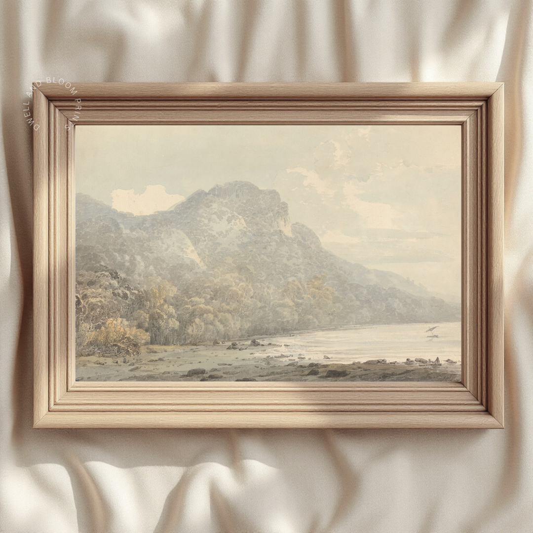 Vintage Landscape Art Print | Muted Vintage Landscape Art