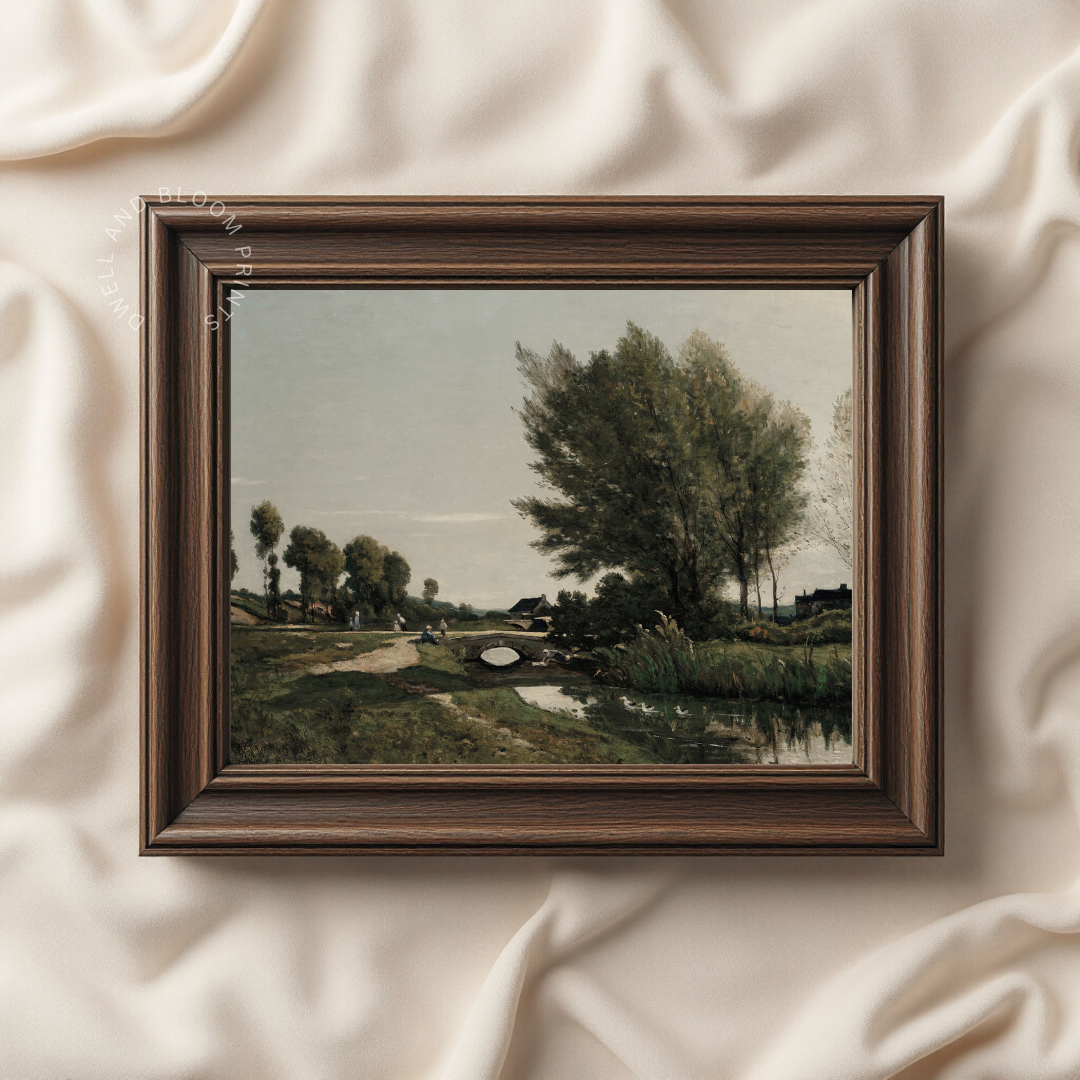 Vintage Landscape Art Print | Antique Landscape Painting