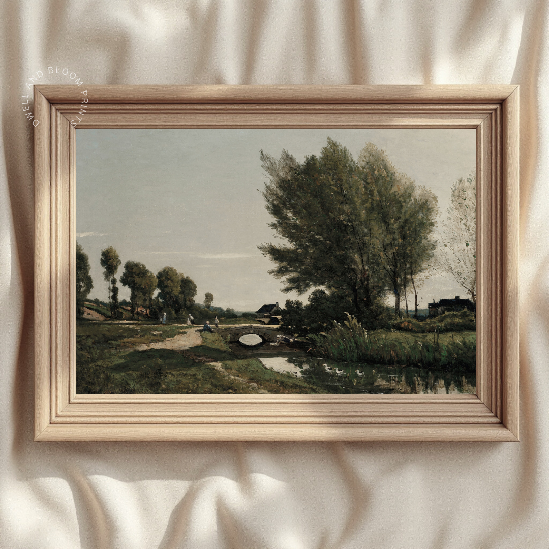 Vintage Landscape Art Print | Antique Landscape Painting