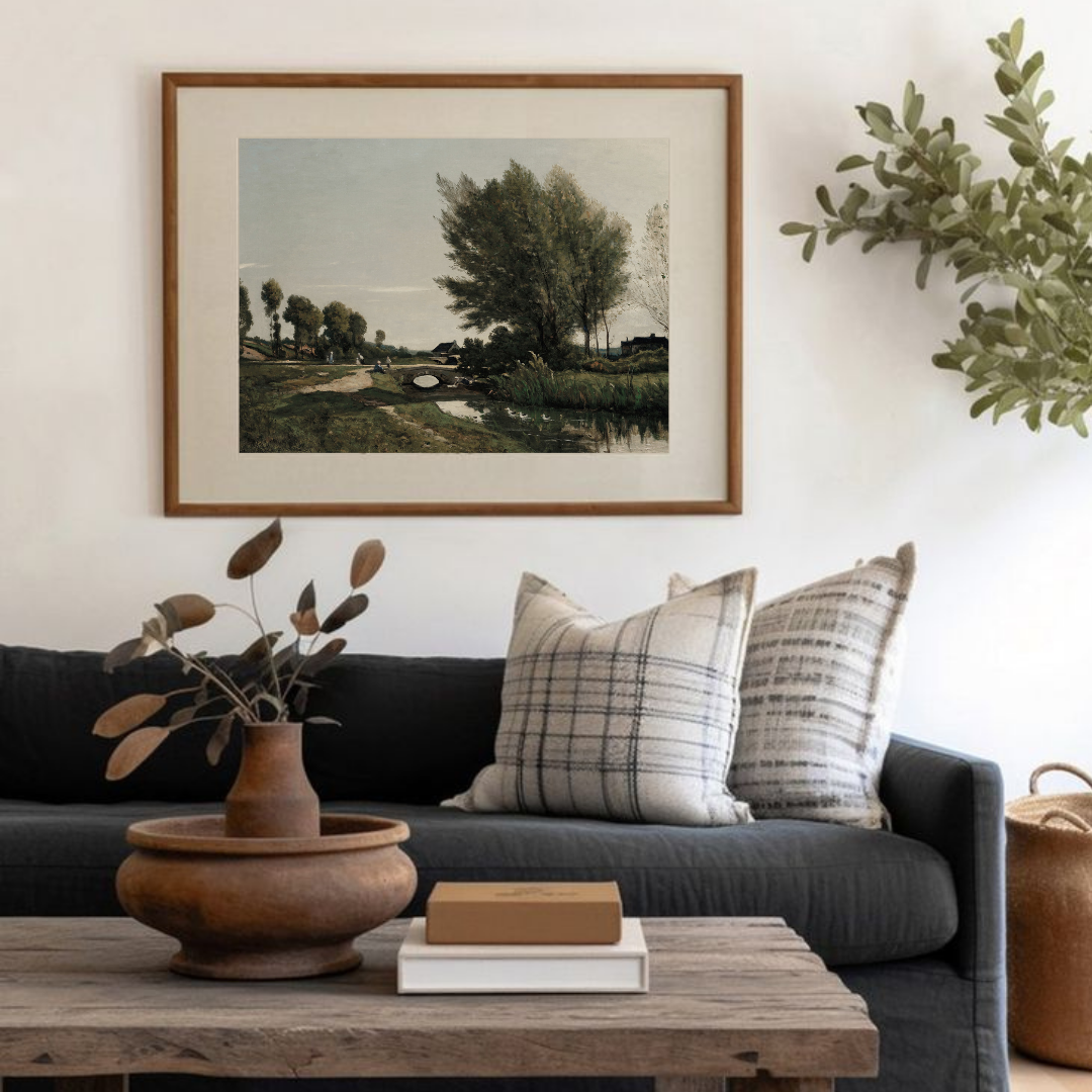 Vintage Landscape Art Print | Antique Landscape Painting