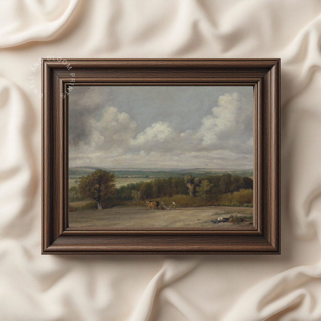 Vintage Landscape Art Print | Moody Landscape Painting