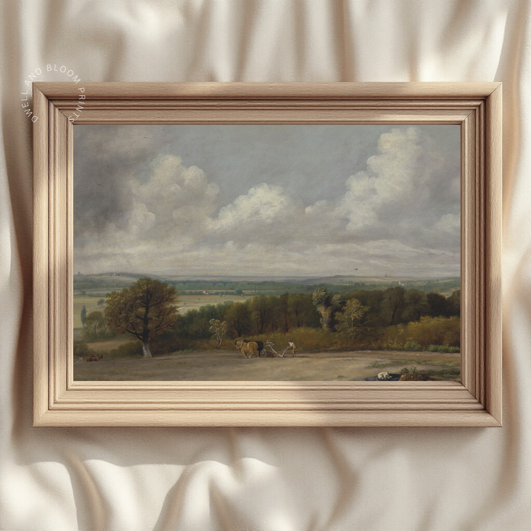 Vintage Landscape Art Print | Moody Landscape Painting