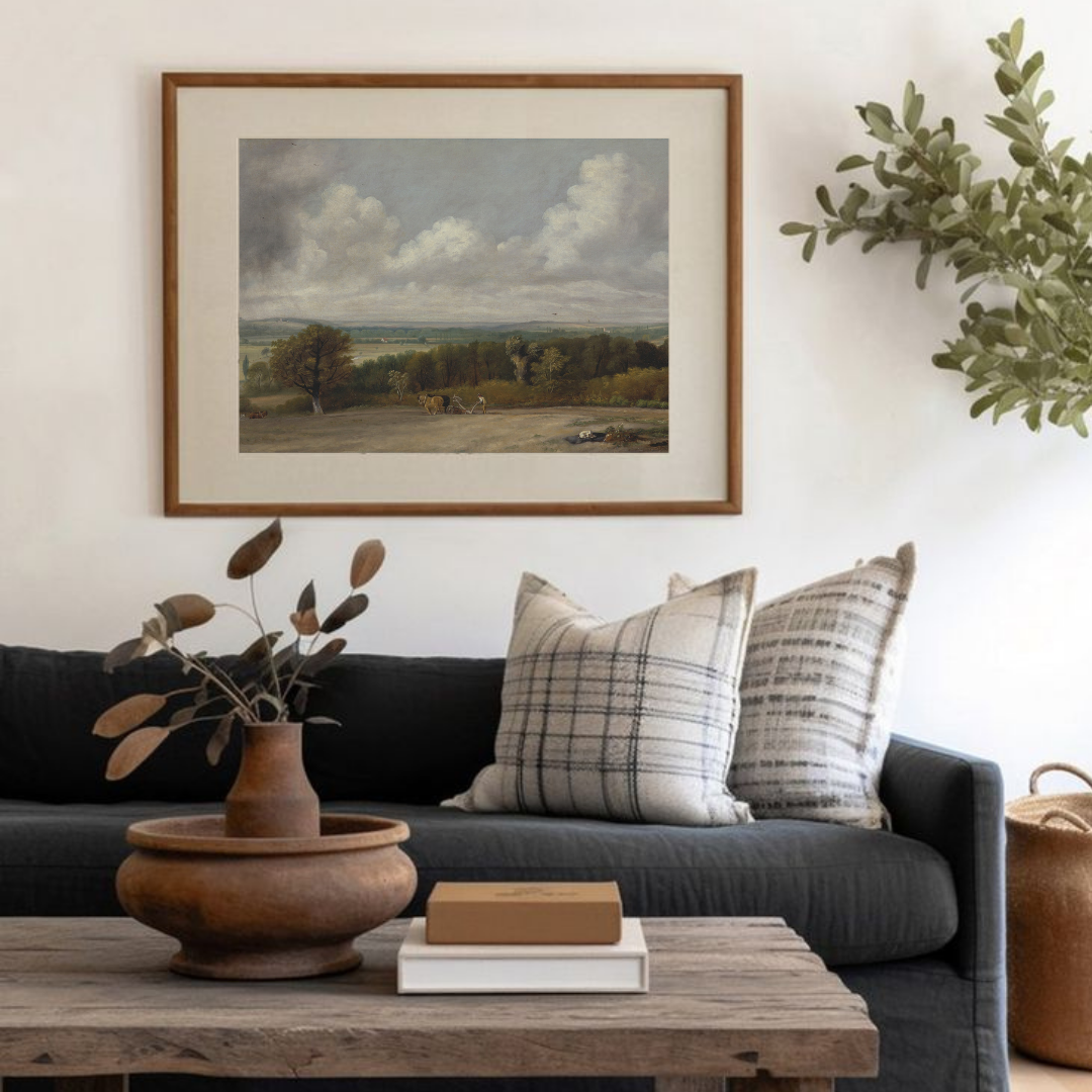Vintage Landscape Art Print | Moody Landscape Painting