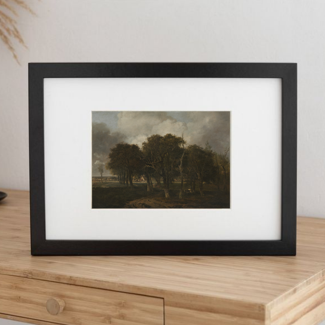 Moody Vintage Landscape Art | Dark Vintage Scenery Painting