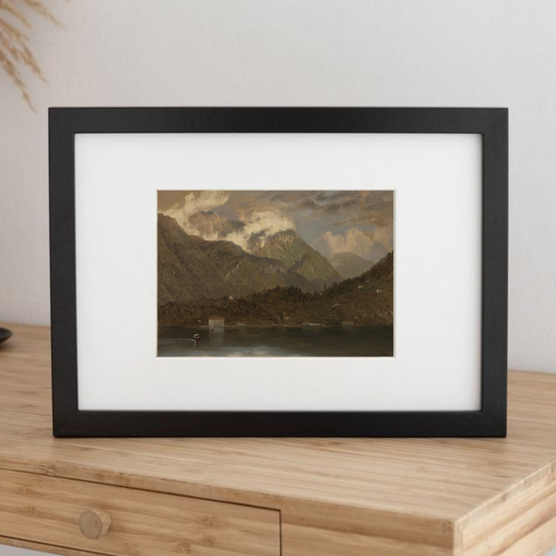 Moody Vintage Mountain Landscape Print | Dark Landscape Wall Art