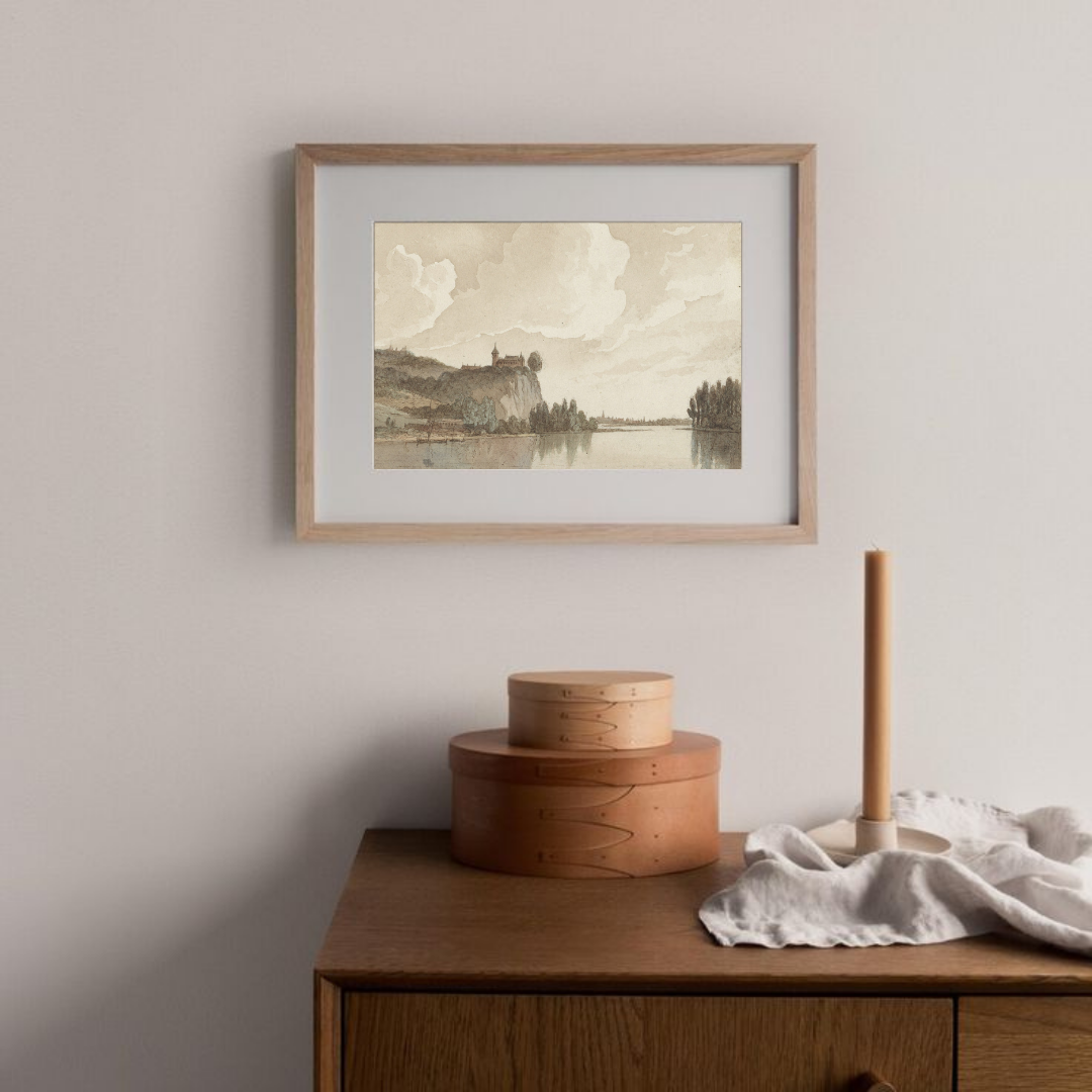 Muted Coastal Art Print | Vintage Neutral Coastal Wall Art