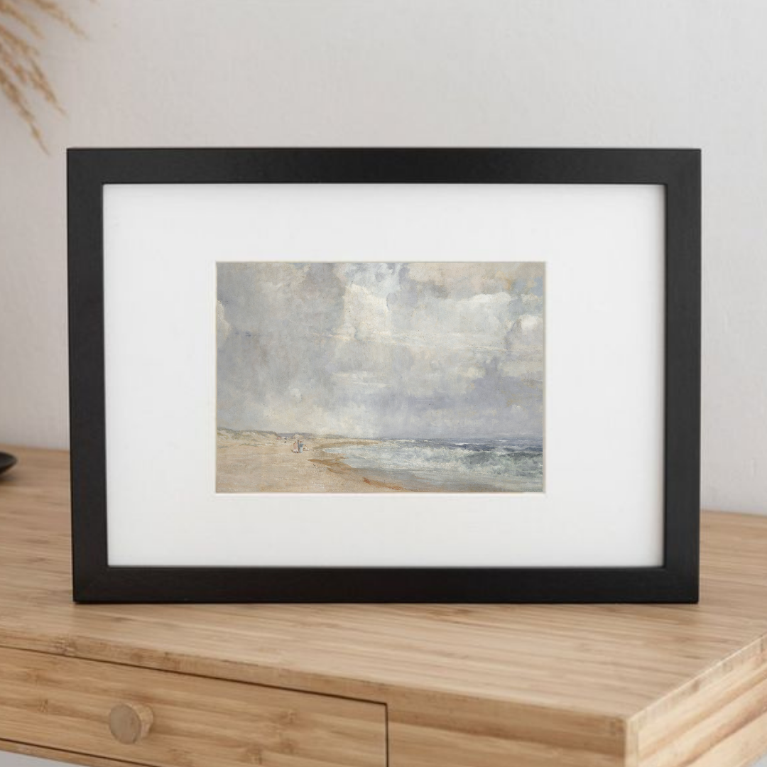 Vintage Coastal Art Print | Muted Coastal Oil Painting Artwork