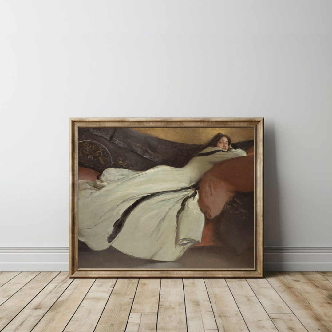 Vintage Woman Portrait Painting | Vintage Portrait Wall Print