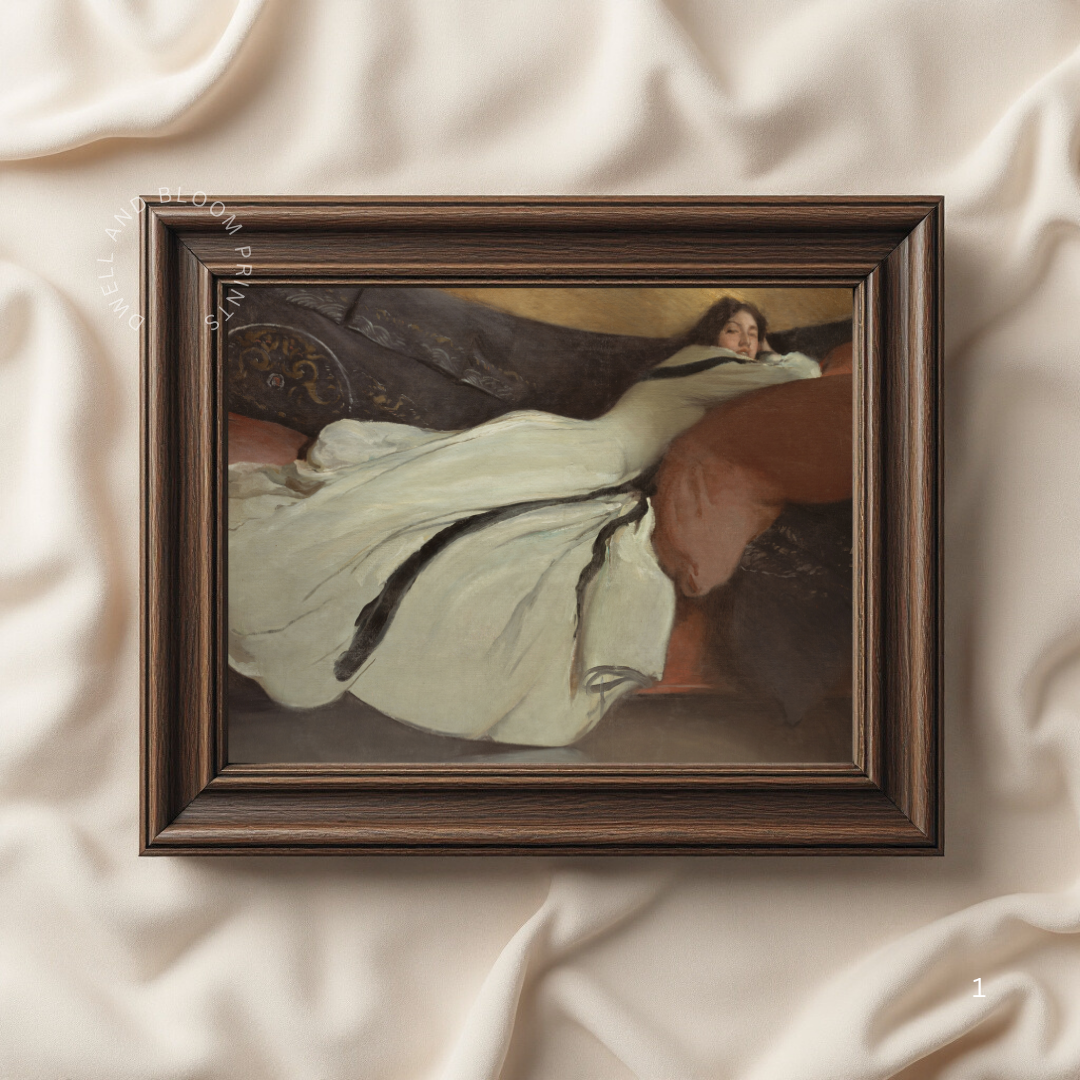 Vintage Woman Portrait Painting | Vintage Portrait Wall Print