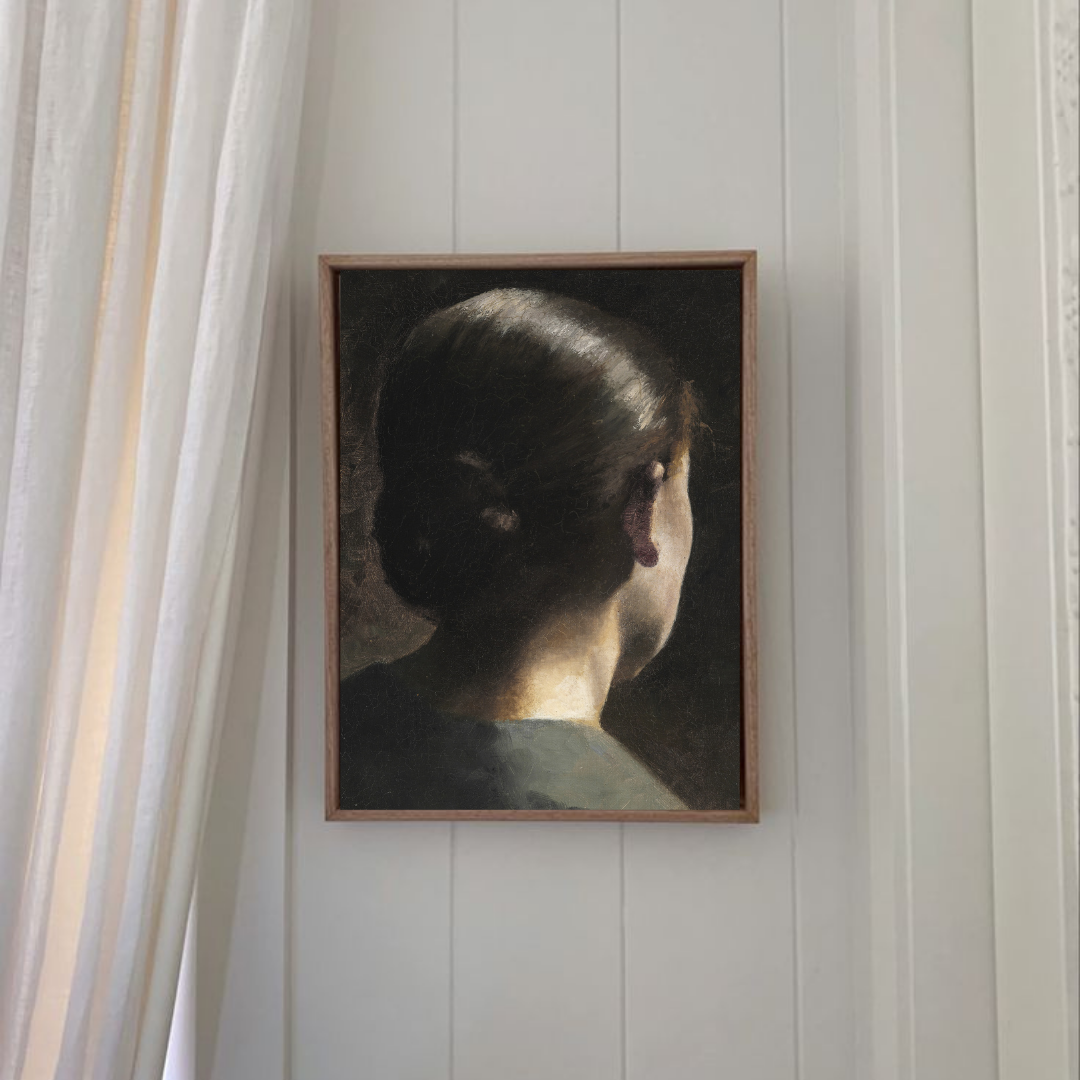 Vintage Woman Portrait Oil Painting | Antique Portrait Art Print
