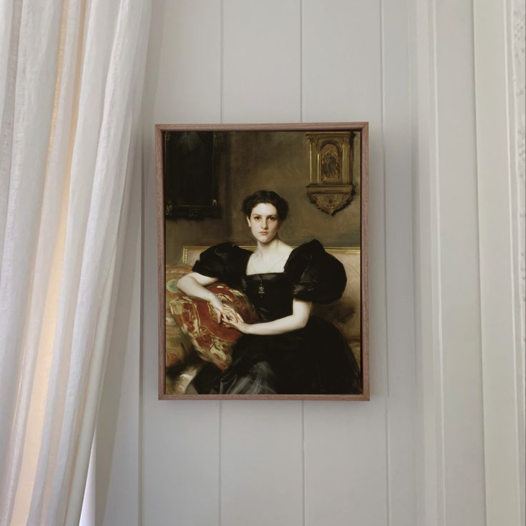 Vintage Woman Oil Painting | Antique Woman Portrait Art Print