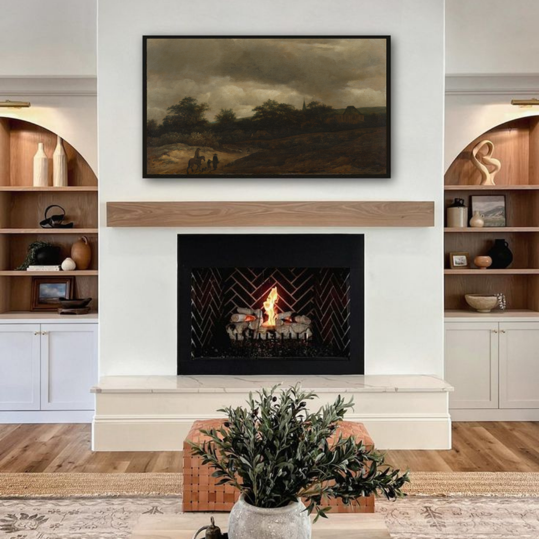 Samsung Frame TV Art | Vintage Moody Landscape Painting