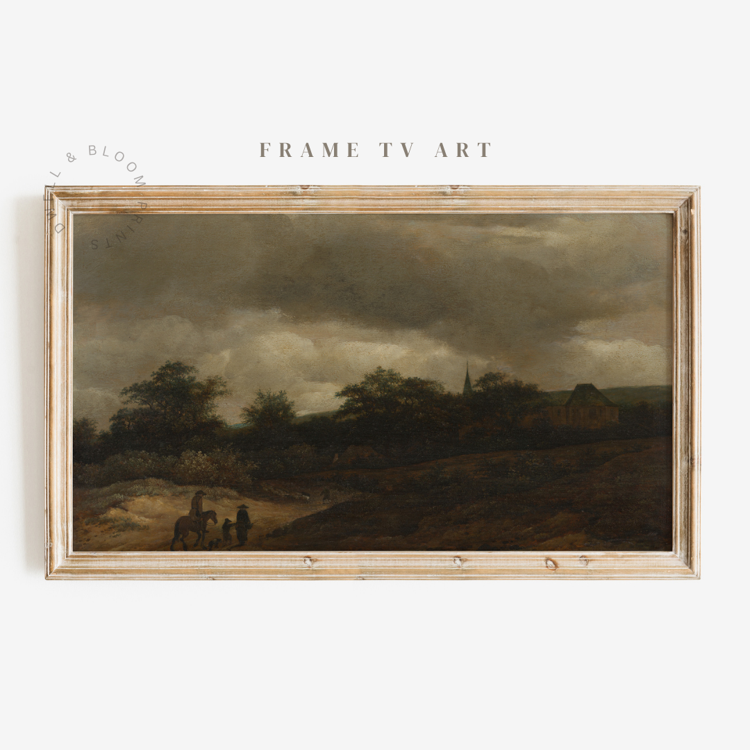Samsung Frame TV Art | Vintage Moody Landscape Painting