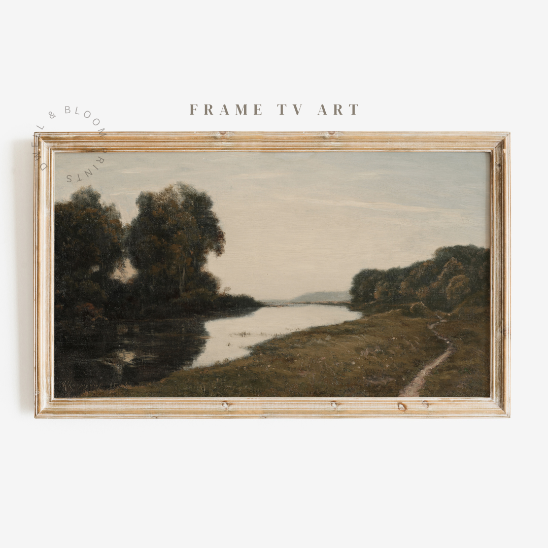Samsung Frame TV Art | Vintage Country Landscape Painting