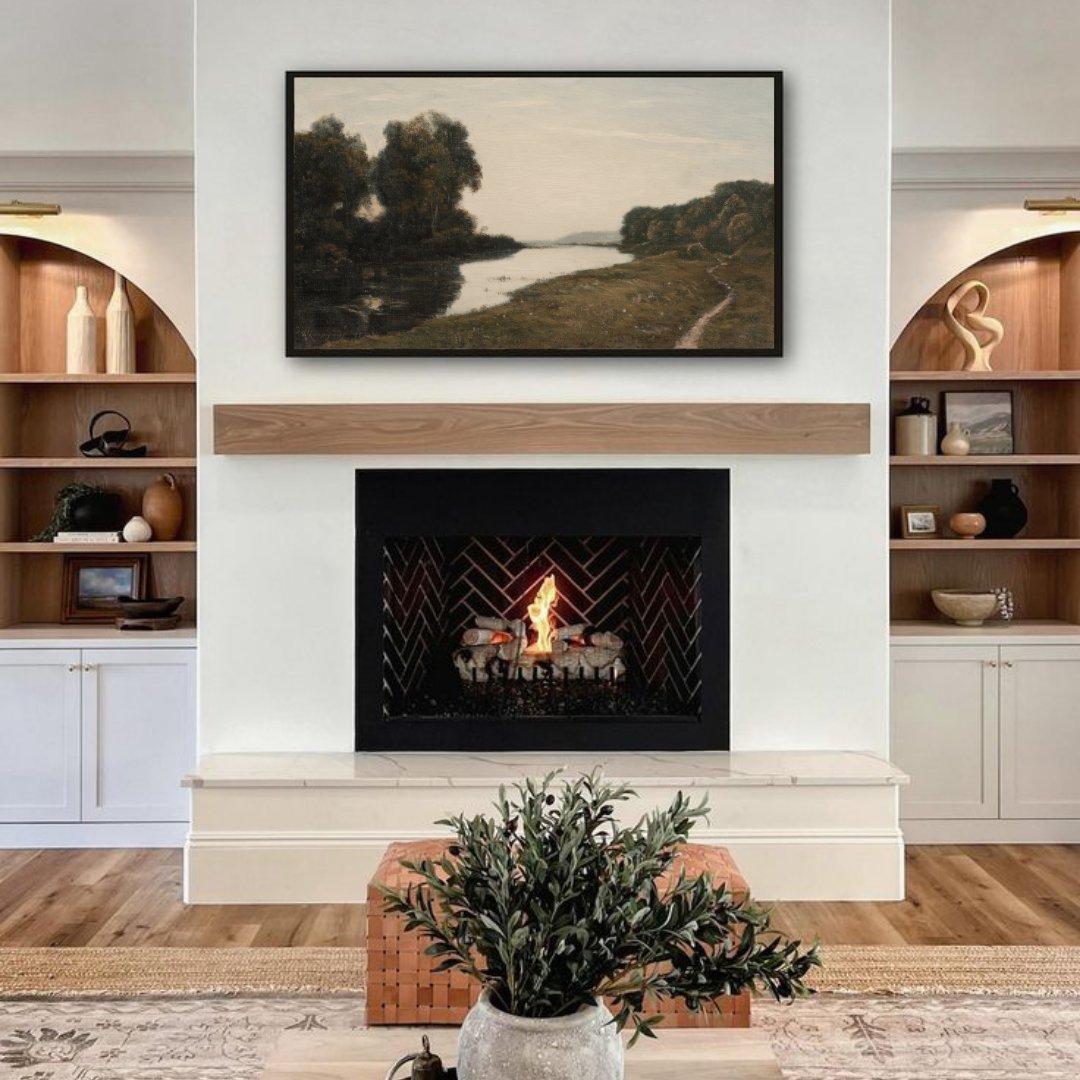 Samsung Frame TV Art | Vintage Country Landscape Painting