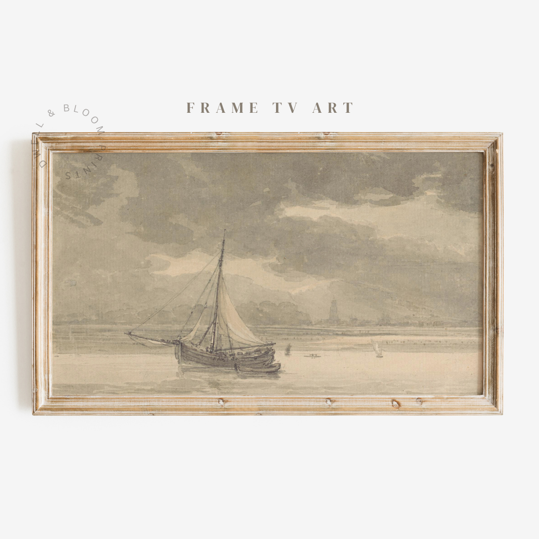 Samsung Frame TV Art | Vintage Nautical Art Print