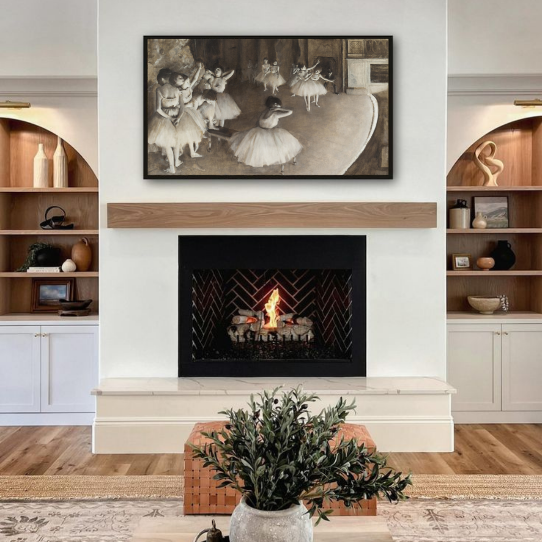 Samsung Frame TV Art | Vintage Neutral Ballet Dancers Art Print