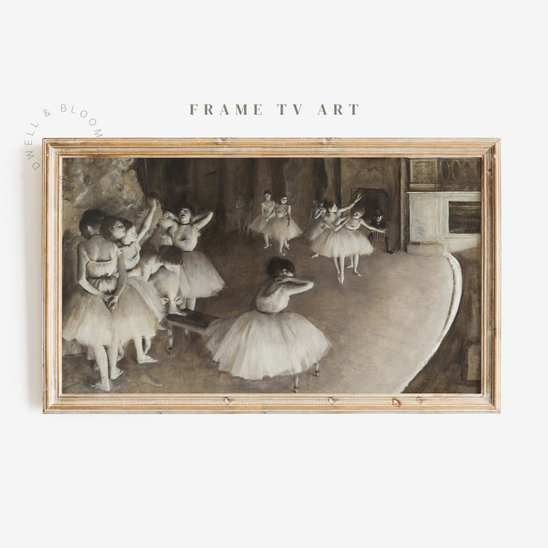 Samsung Frame TV Art | Vintage Neutral Ballet Dancers Art Print