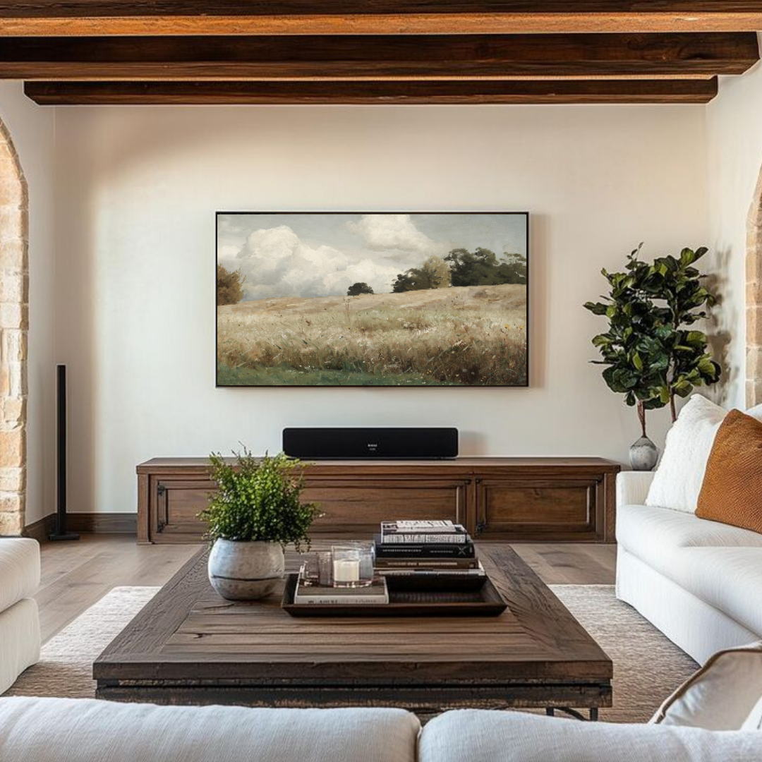 Samsung Frame TV Art | Vintage Summer Landscape Art Print