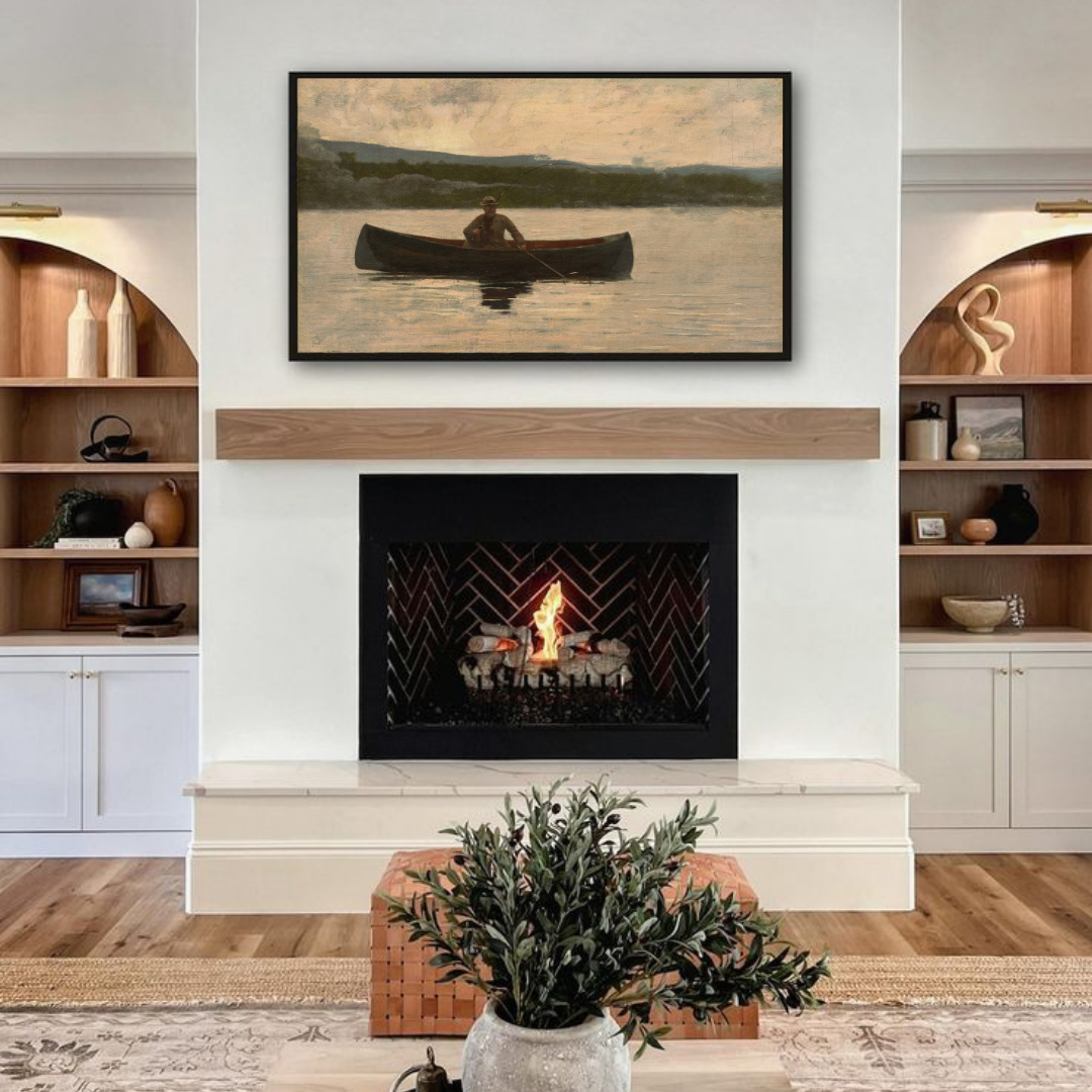 Samsung Frame TV Art | Vintage Coastal Painting