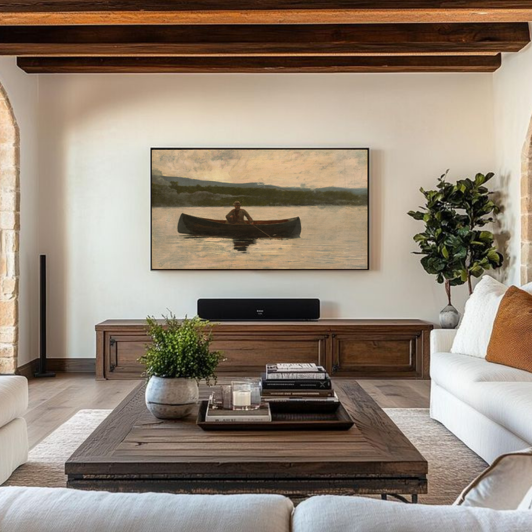 Samsung Frame TV Art | Vintage Coastal Painting